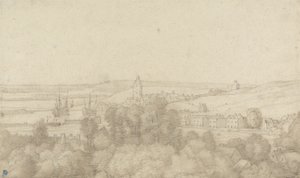 Een uitzicht op Chatham vanuit het westen door Jacob Esselens