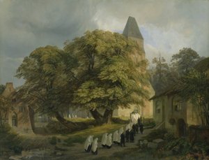 Elstorf Kerkhof, nabij Hamburg, 1837 door Jacob Gensler