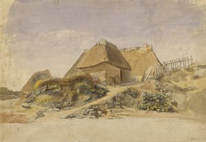 Vissershutten op het Hopesberg Strand, 1834 door Jacob Gensler