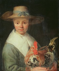 Meisje met een Haan