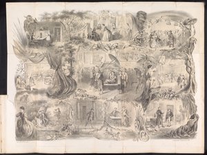 Spotprent in Delftse studentenalmanak, 1858