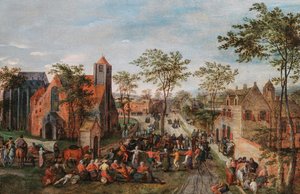Dorpskermis, 1580s door Jacob Grimmer