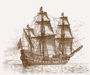 Zweedse vlaggenschip Mars Makalös voor de slag bij Gotland-Öland, 30-31 mei 1564, ca. 1908 door Jacob Hagg