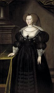 Portret van prinses Maria Eleonora van Brandenburg, koningin van Zweden door Jacob Heinrich Elbfas