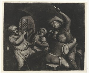 Vechtende mannen door Jacob Hoolaart
