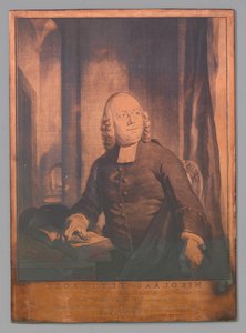 Portret van Nicolaas van Tetterode door Jacob Houbraken (signed by artist)