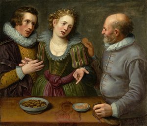 Een allegorie van ongelijke liefde, circa 1620s door Jacob II de Gheyn