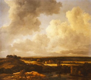 Een uitgestrekt landschap in de zomer, 1665-70 door Jacob van Ruisdael