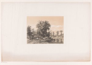 Rustende koeien bij het water door Jacob Jan van der Maaten