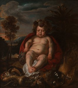 Bacchus als kind door Jacob Jordaens