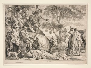 Cacus steelt het vee van Hercules door Jacob Jordaens