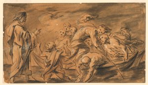 Christus verschijnt aan de apostelen bij het Meer van Galilea, de wonderbaarlijke visvangst door Jacob Jordaens