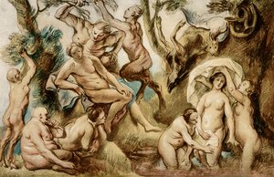 Diana badend door Jacob Jordaens