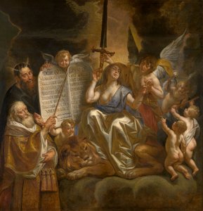 Menselijke Wet Gebaseerd op de Goddelijke Gerechtigheid door Jacob Jordaens