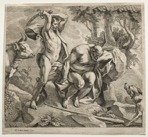 Mercurius doodt Argus, 1652 door Jacob Jordaens