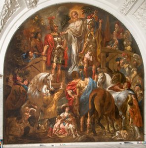 Vrede tussen de Romeinen en de Bataven door Jacob Jordaens
