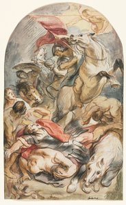 De Bekering van Saul met Ruiter en Banier, ca. 1645-1647 door Jacob Jordaens