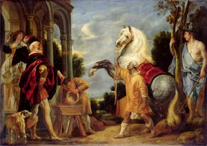 Het oog van de meester maakt het paard vet door Jacob Jordaens
