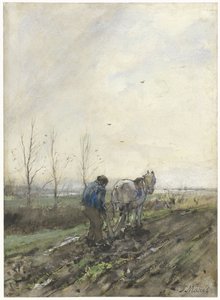 Ploegende boer