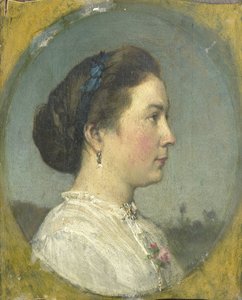 Portret van Catharina Hendrika Horn, de vrouw van de kunstenaar