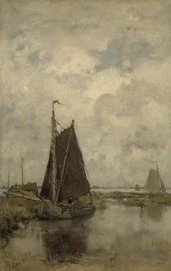Schepen bij somber weer