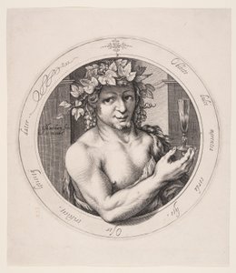 Bacchus, plaat 2 uit Serie van drie goden