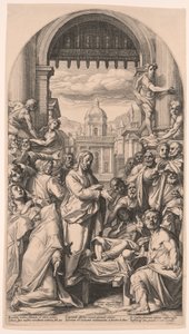 Christus wekt de dode zoon van de weduwe van Nain op