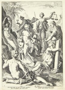 De zeven deugden door Jacob Matham