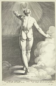 Diana als Luna door Jacob Matham