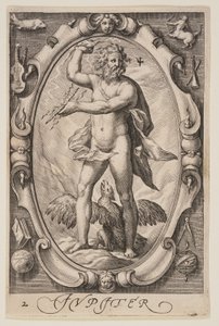 Jupiter, van De zeven planeten door Jacob Matham