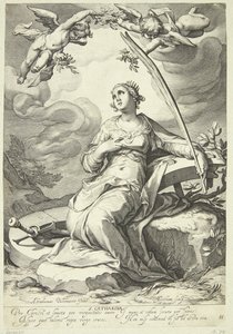 Catharina van Alexandrië door Jacob Matham
