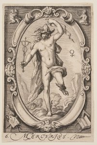 Mercurius, van De zeven planeten door Jacob Matham