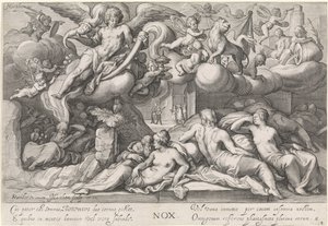 Nacht (Nox) door Jacob Matham