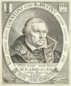 Portret van Cornelis Musius door Jacob Matham