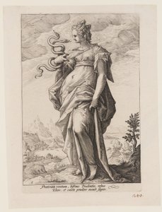 Voorzichtigheid, uit De Deugden door Jacob Matham