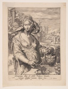 Rebecca, uit De vrouwen van de patriarchen door Jacob Matham