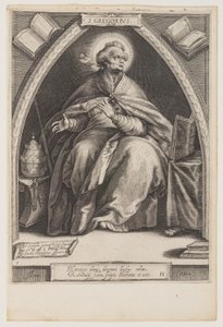Gregorius, uit De kerkvaders door Jacob Matham