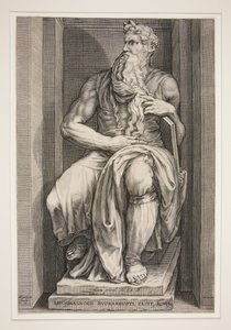 Standbeeld van Mozes uit het grafmonument van Julius II door Jacob Matham