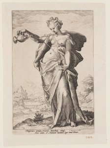 Matigheid, uit De Deugden door Jacob Matham