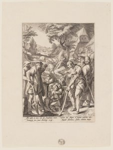De boetedoening van de verloren zoon, uit De geschiedenis van de verloren zoon door Jacob Matham