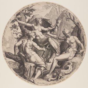 De drie schikgodinnen door Jacob Matham