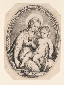 De maagd en het kind door Jacob Matham