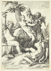 Zonder Ceres en Bacchus bevriest Venus door Jacob Matham