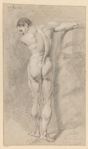 Staand mannelijk naakt, op de rug gezien (1e prijs 1768) door Jacob Maurer