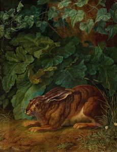 Duits: haas in de struiken door Jacob Philipp Hackert