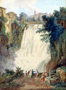 De Watervallen bij Tivoli door Jacob Philippe Hackert