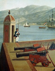 Uitzicht op de militaire vestingwerken van de haven van Reggio Calabria