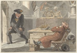 Spotprent op het Vrijwillig Offer voor het Vaderland