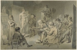 Tekenles op een academie
