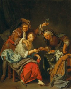 Bordeel scène door Jacob Toorenvliet